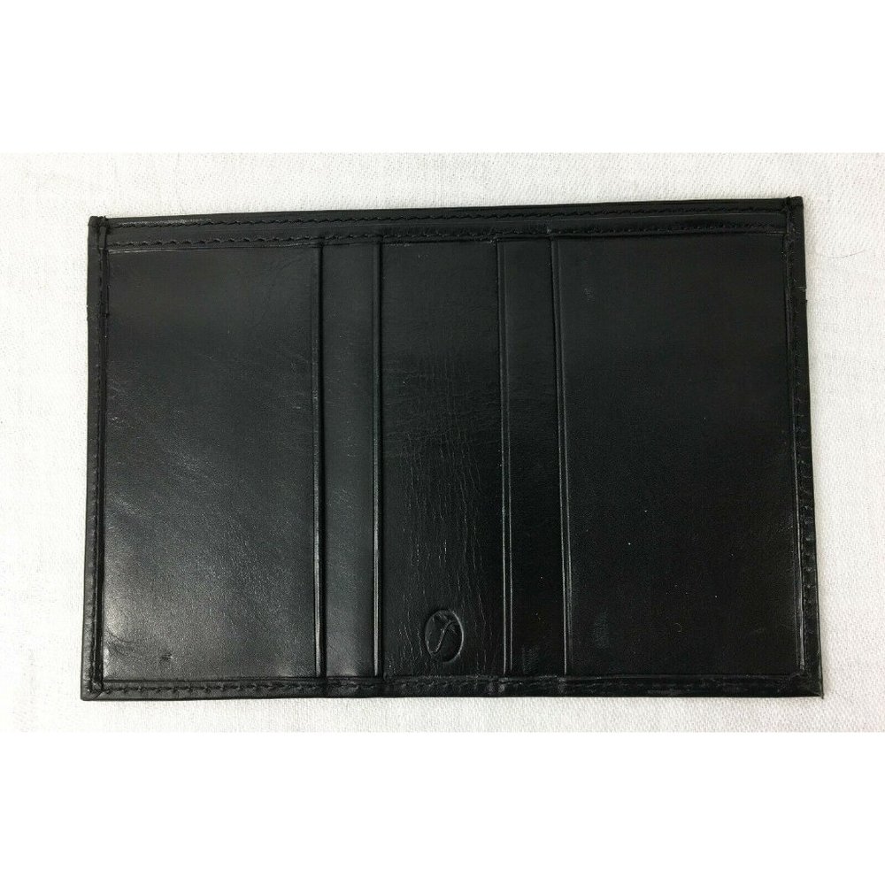 4 x 6 Flat Vintage Filofax Calf Leather Slim Card Case Wallet Black